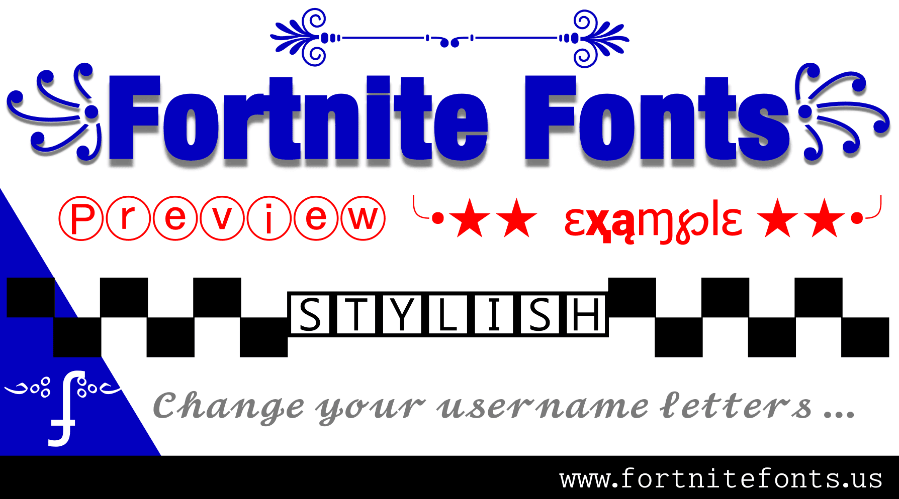 Fortnite Fonts